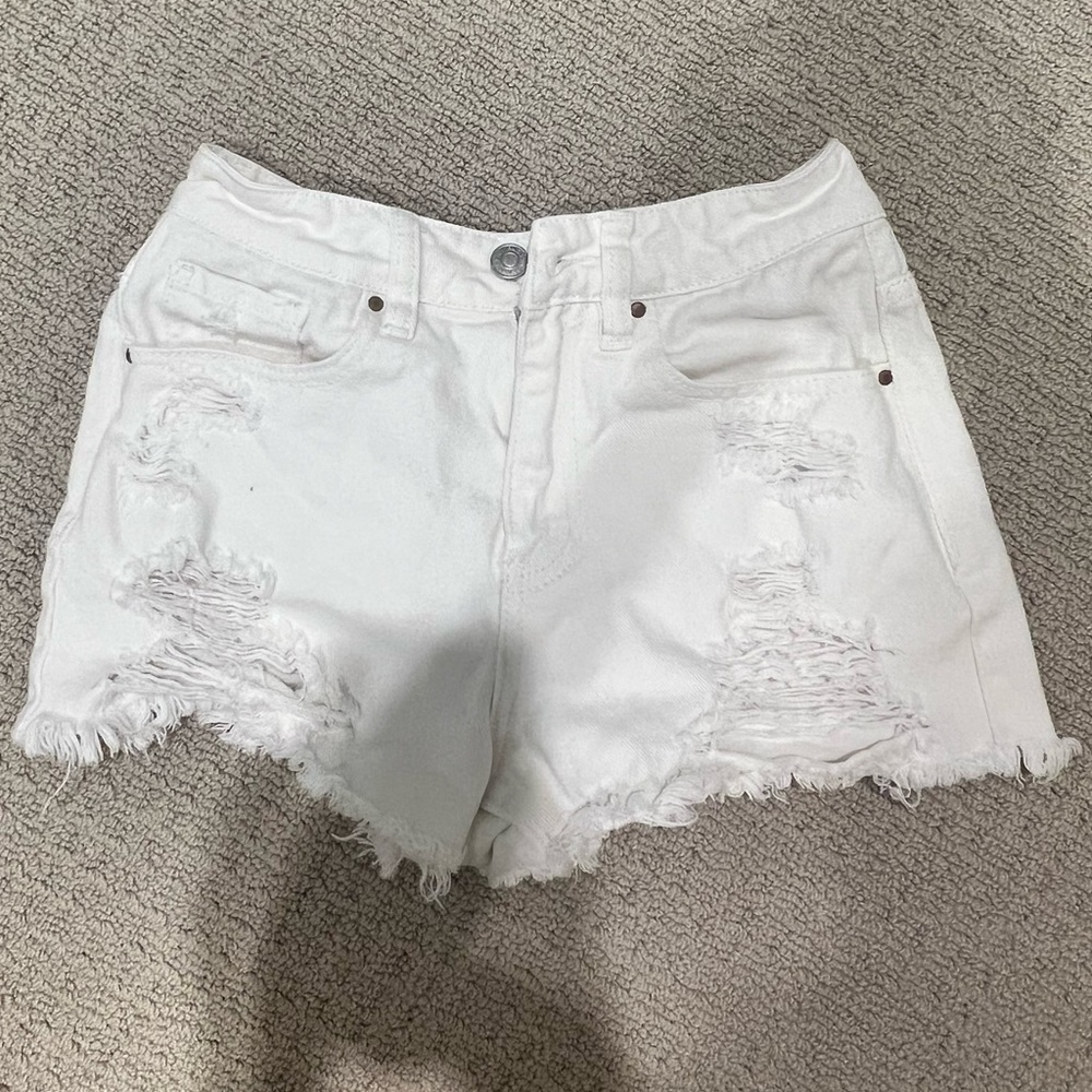 PacSun white jean shorts